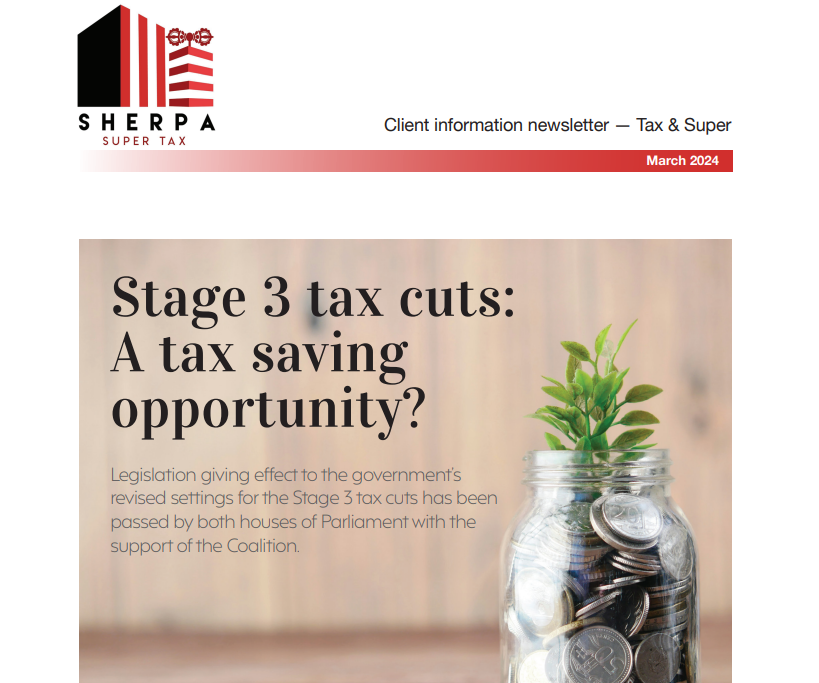 Stage 3 tax cuts: A tax saving opportunity?